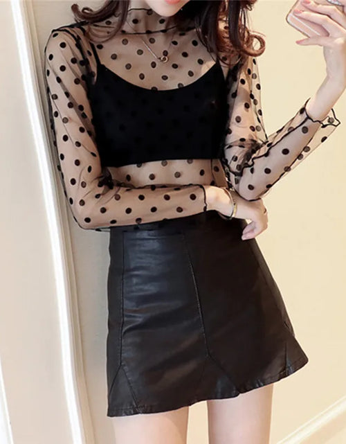 Load image into Gallery viewer, New Transparent See Through Shirt Women Sexy Harajuku Mesh Tops Net Undershirt Star Base Top Camisas Femininas Clubwear SheerTee
