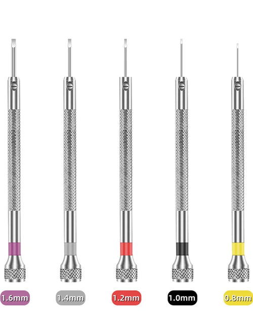 Load image into Gallery viewer, Precision watch repair screwdriver 0.8-1.6mm mini slotted screwdriver Precision instrument repair hand tool
