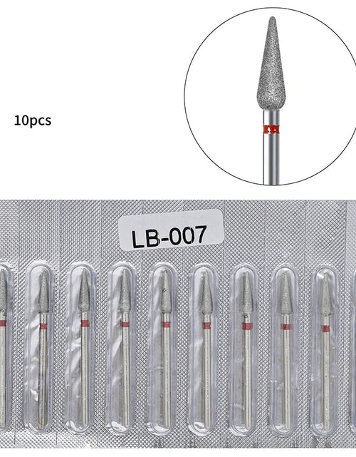 Load image into Gallery viewer, 10Pcs Diamond Milling Cutter For Manicure Electric Nail Drill Bits Accessory Pedicure Machine Nail File Gel Remover Tool
