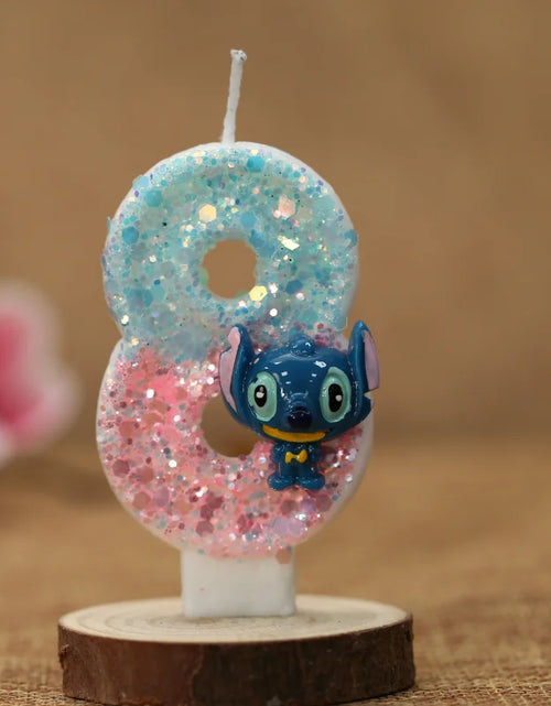 Load image into Gallery viewer, Disney Anime Lilo &amp; Stitch 0-9 Number Candle Cute 3D Stitch Cartoon Character Party Cake Plug-in Birthday Cake Decoration Gift
