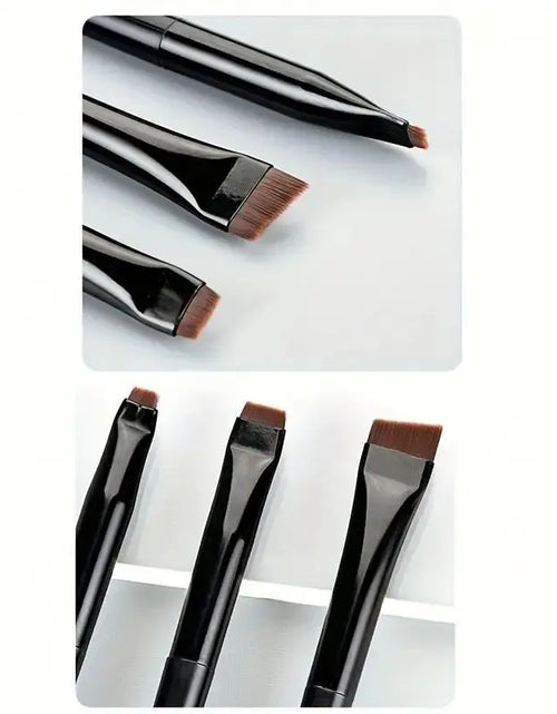 Load image into Gallery viewer, 3-Piece Eyeliner &amp; Eyebrow Brushes Set - Ultra-Fine &amp; Flat Tips for Precise Control, High-Quality Precision Makeup Application
