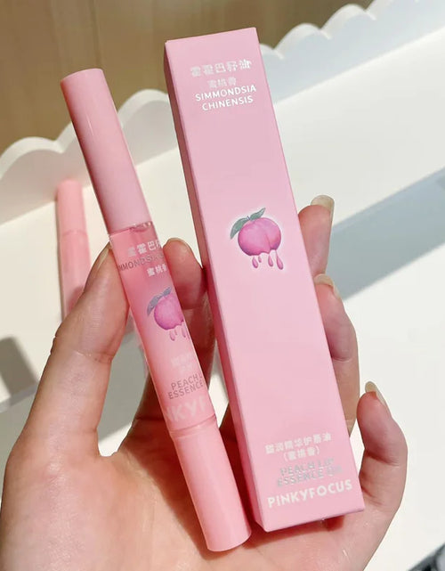 Load image into Gallery viewer, Peach Lip Oil Moisturizing Glass Lip Gloss Fragrance Non-sticky Lip Tint Lips Plumper Autumn and Winter Lips Care Serum Primer
