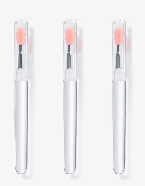 Load image into Gallery viewer, 1/3/10pcs Portable Silicone Lip Brush with Cover Soft Multifunction Lip Balm Applicator Lipstick Lipgloss Makeup Brush Reusable
