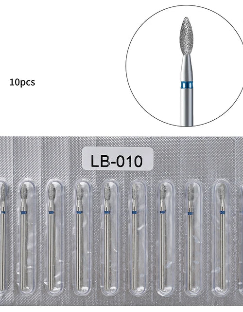 Load image into Gallery viewer, 10Pcs Diamond Milling Cutter For Manicure Electric Nail Drill Bits Accessory Pedicure Machine Nail File Gel Remover Tool
