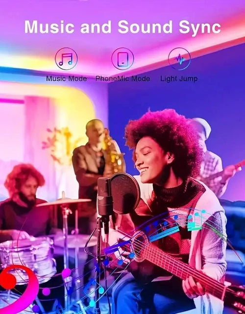 Load image into Gallery viewer, 200ft smart LED light strip (2 rolls 100ft), bedroom color-changing RGB light built-in microphone can rhythm with music, su
