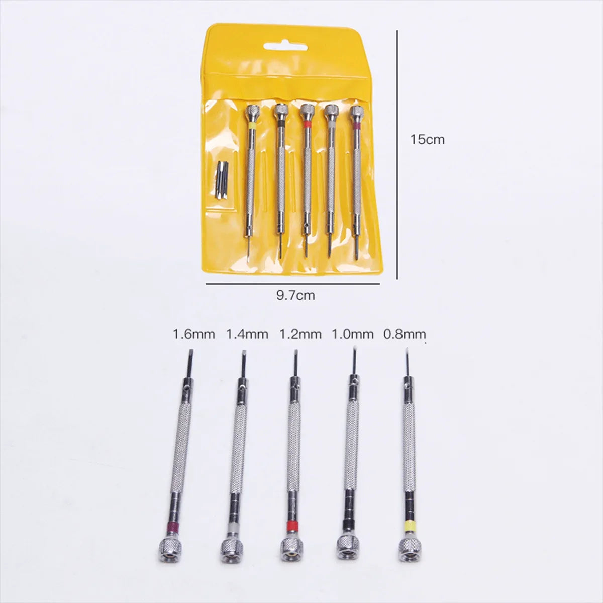 Precision watch repair screwdriver 0.8-1.6mm mini slotted screwdriver Precision instrument repair hand tool