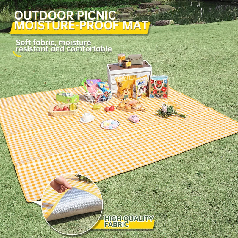 Outdoor Camping Mat, Picnic Mat, Beach Waterproof and Moisture-proof Portable Tent Sleeping Mat, Double-sided Aluminum Film