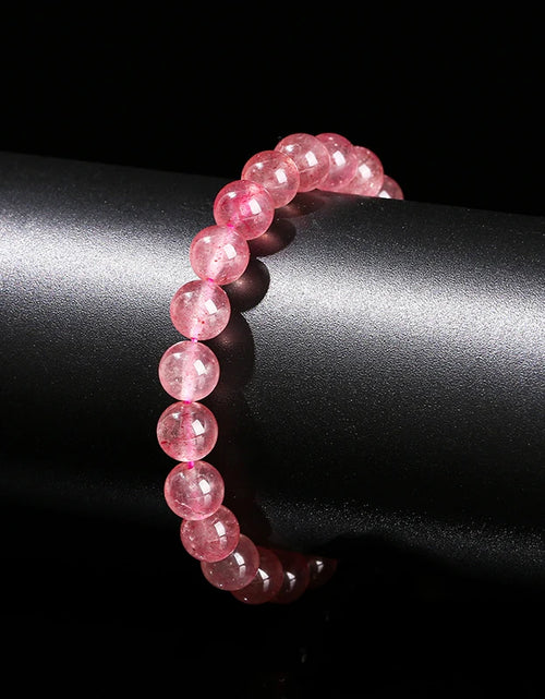 Load image into Gallery viewer, JD 5A Natural Brazil Strawberry Crystal Quartz Bead Bracelet Women Charm Purify the Soul Jewelry Reiki Healing Pulsera Yoga Gift
