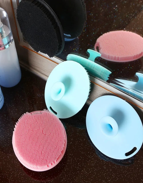 Load image into Gallery viewer, Soft Silicone Exfoliating Brush Cleanser Manual Body Cleansing Body Care Scrubber Shower Gentle Massage Silicone Face Bath Brush
