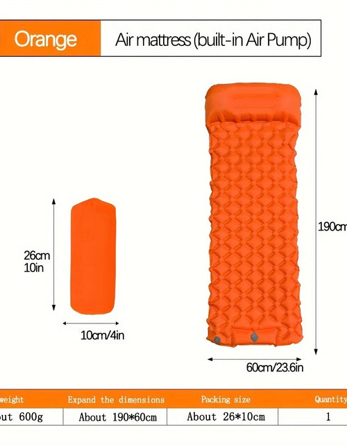 Load image into Gallery viewer, Outdoor Camping Inflatable Mattress Sleeping Pad With Pillows Ultralight Air Mat Built In Inflator Pump Hiking
