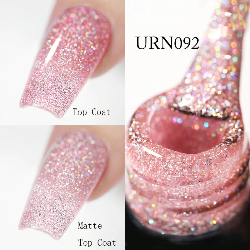 UR SUGAR 7.5ML Blue Black Red Glitter Sequin Color Gel Nail Polish Semi-permanent Varnish For Nail Art Manicure Soak Off UV Gel