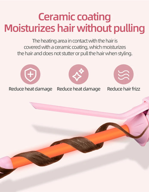 Load image into Gallery viewer, 9mm Mini Hair Curling Iron Hair Curler Wand Professional Curly Tongs Ceramic Electric Salon Styling Tool Small Crimping Iron
