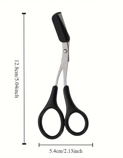 Load image into Gallery viewer, Stainless Steel Eyebrow Trimming Scissors With Comb, Safe Eyebrow Trimming Makeup Tool, Precise Creation Of Perfect Eyebrow Shap
