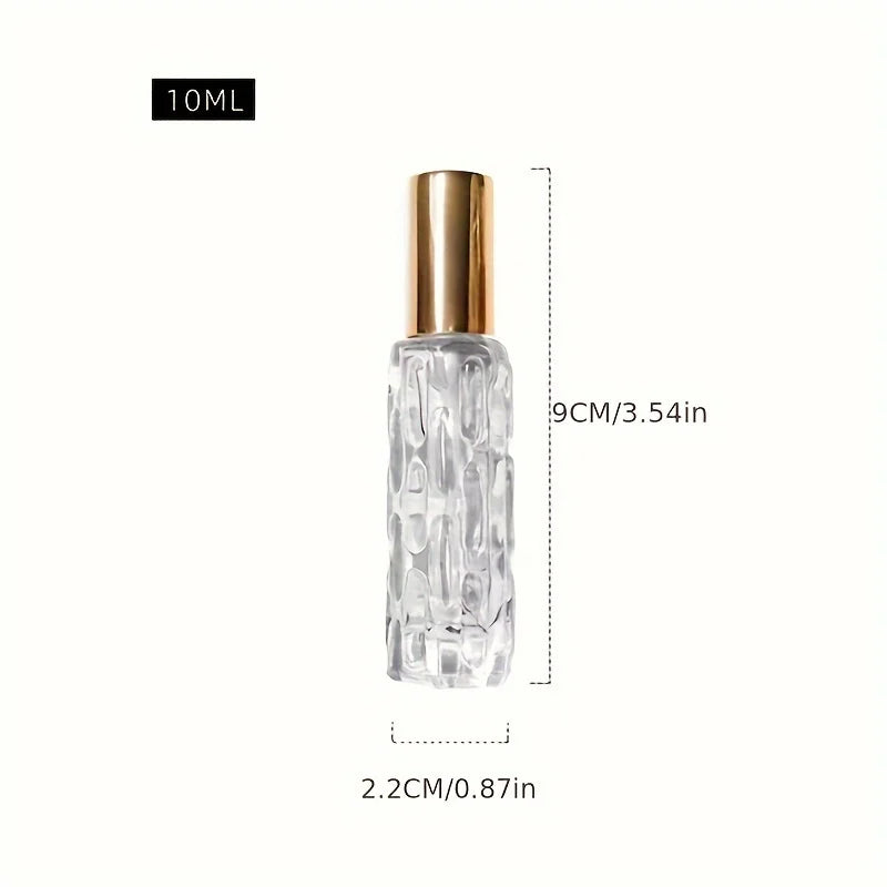 1/3/6pcs+4 accessories 10ml travel mini perfume atomizer container with 3 spray bottles, 2 funnels, 2 dispenser diviners