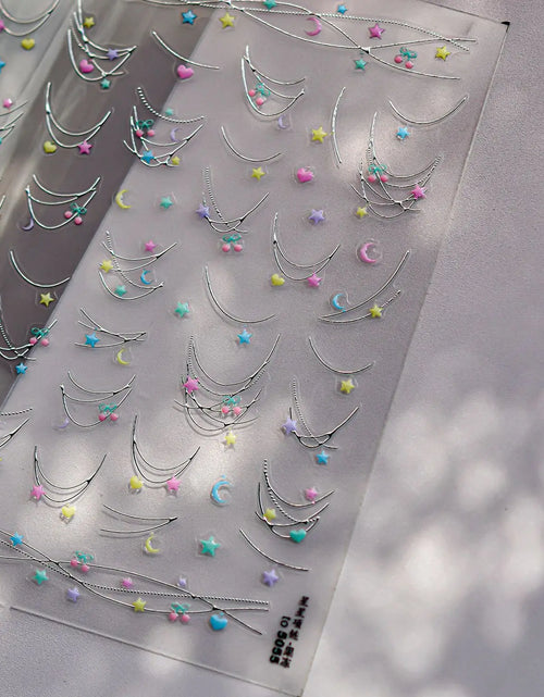 Load image into Gallery viewer, 1pcs Cute A bag of Starfish Nail Charm Stickers 3D Jelly Ocean Fish Bubble Adhesive Nail Sticker DIY Summer Nail Art Decorations
