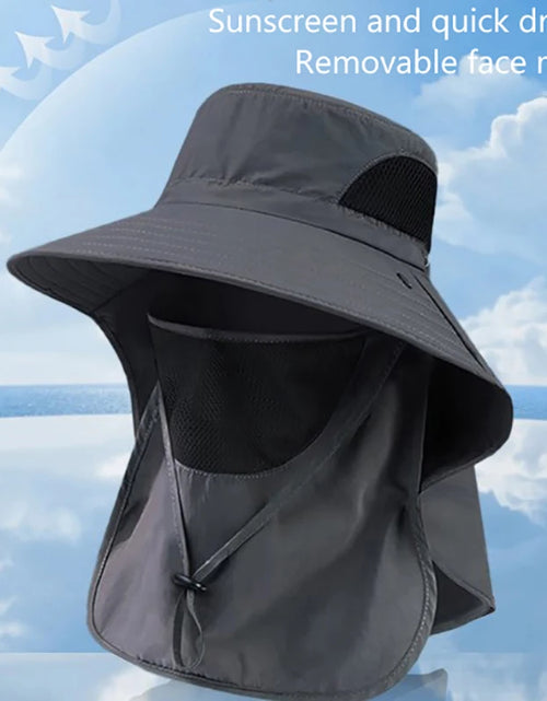 Load image into Gallery viewer, Summer Sun Hats UV Protection Outdoor Hunting Fishing Cap For Men Women Hiking Camping Visor Bucket Hat Neck Flap Fisherman Hat
