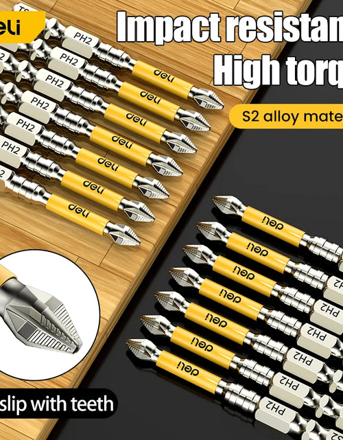Load image into Gallery viewer, 5PCS Upgraded High Hardness And Strong Magnetic Bit 25/50/65/70/90/150mm Non-slip Cross High Hardness Electric Hand Drill Screw
