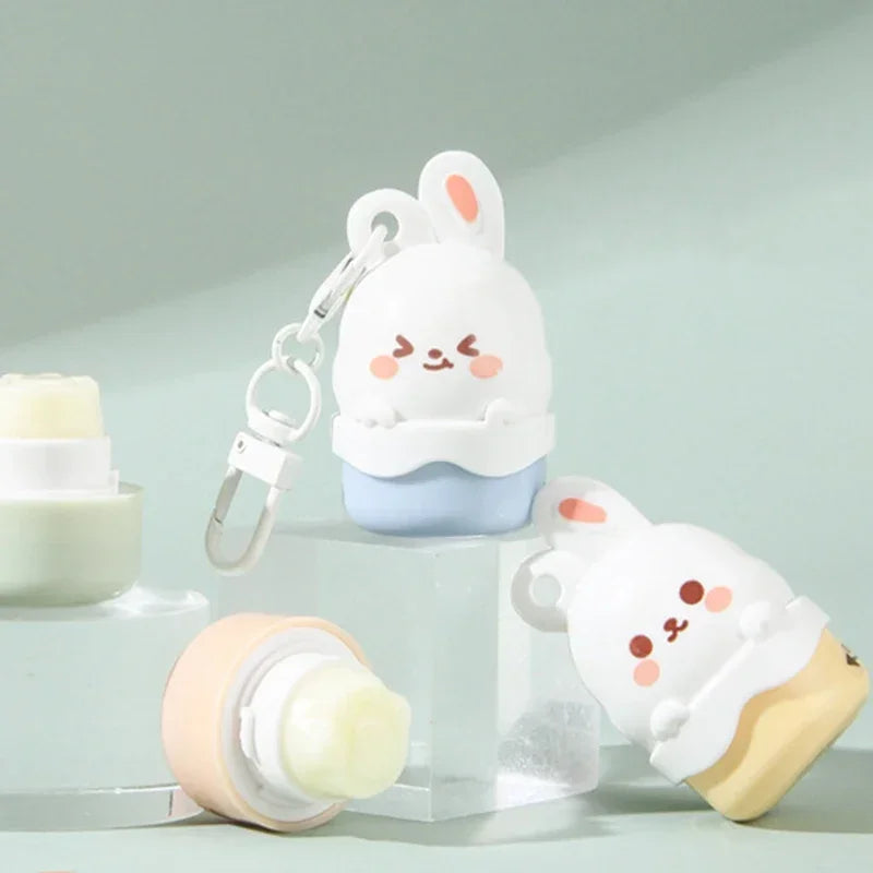 Fruity Children Baby Lip Balm Moisturizer Nutritious Anti Dry Cracking Lip Mask Cute Cartoon Bunny Kids Autumn Winter Lip Care