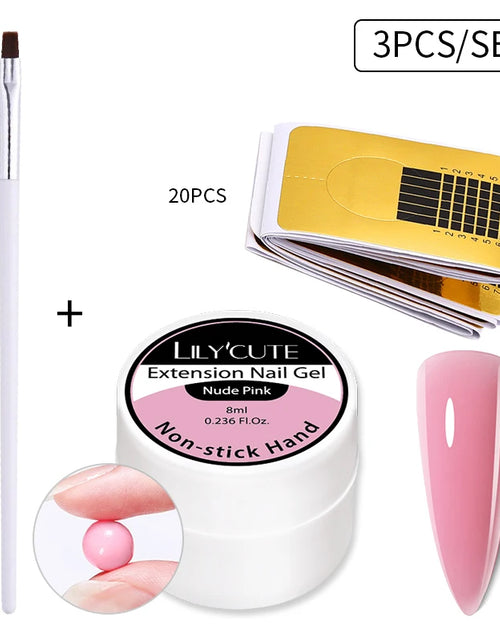 Load image into Gallery viewer, LILYCUTE 6 IN 1 Extension Gel Nail Polish Acrylic Construct Hard Gel Soak Off Self Leveling Reinforcement Gel For Nail HEMA FREE
