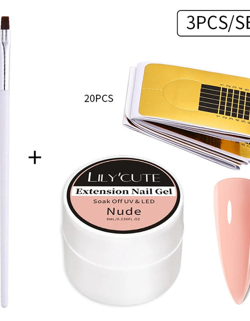 Load image into Gallery viewer, LILYCUTE 6 IN 1 Extension Gel Nail Polish Acrylic Construct Hard Gel Soak Off Self Leveling Reinforcement Gel For Nail HEMA FREE
