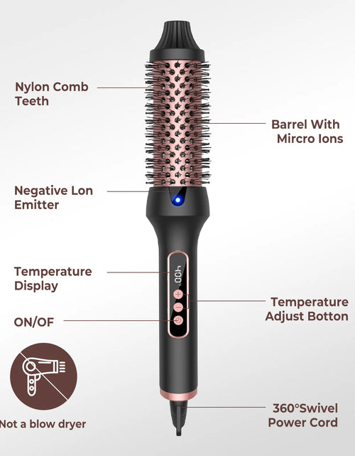 Load image into Gallery viewer, Thermal Brush Curling Iron 9 Temps Heated Round Brush Thermal Round Brush with LCD Display Hair Curler Hair Styling Tools
