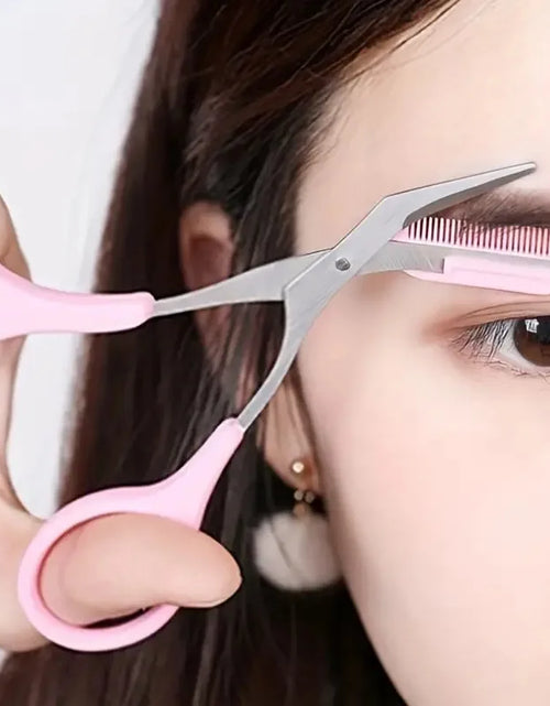 Load image into Gallery viewer, Eyebrow Trimmer Set, Curved Eyebrow Razor, Eyebrow Scissors With Comb, Convenient Easy Beauty Tools For Beginners
