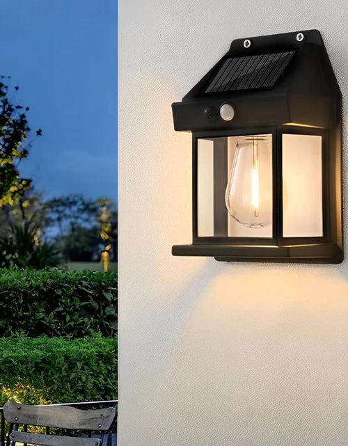Load image into Gallery viewer, LED Solar Wall Light Outdoor, Wireless Dusk to Dawn Porch Light Unit, Solar Wall Light with 3 Modes and Motion Sensor, Entrance

