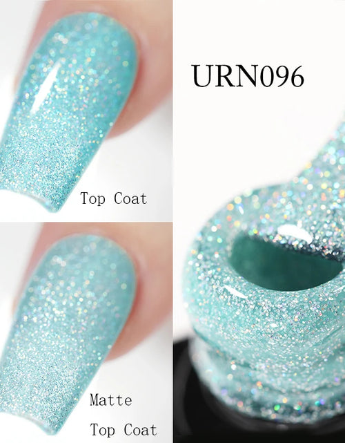 Load image into Gallery viewer, UR SUGAR 7.5ML Blue Black Red Glitter Sequin Color Gel Nail Polish Semi-permanent Varnish For Nail Art Manicure Soak Off UV Gel
