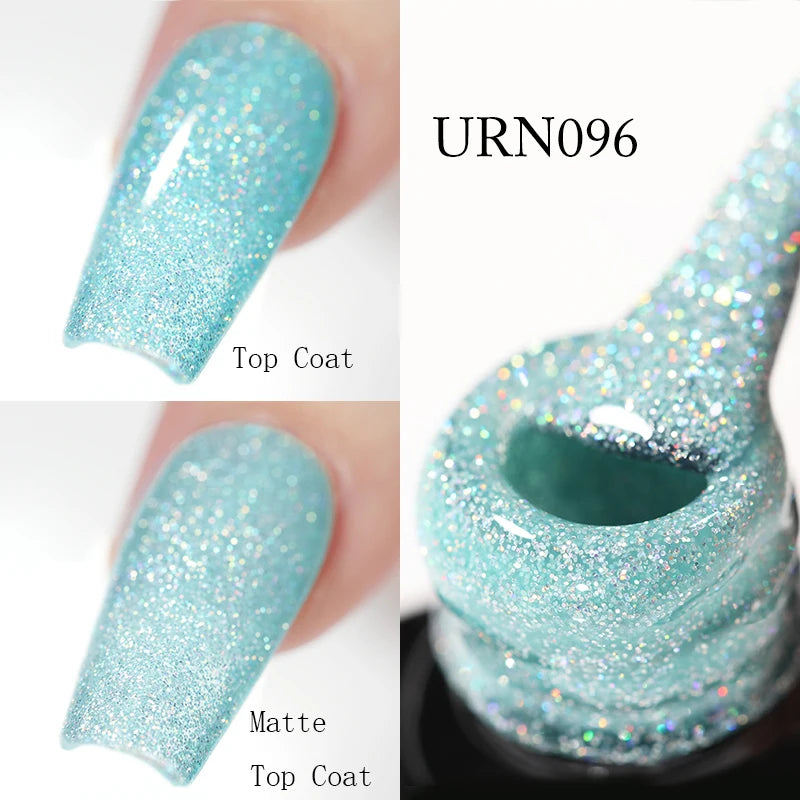 UR SUGAR 7.5ML Blue Black Red Glitter Sequin Color Gel Nail Polish Semi-permanent Varnish For Nail Art Manicure Soak Off UV Gel