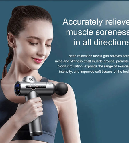 Portable Fascia Gun Vibration Massage Gun For Body Neck Back Deep Muscle Relaxation Fitness Slimming One Head