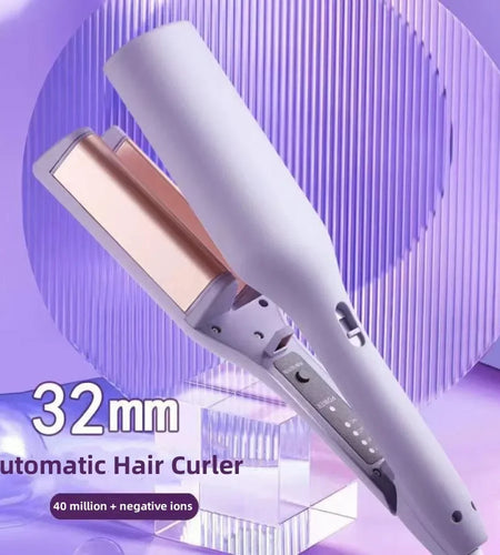 Hair Curling Iron 32mm Deep Wave Hair Curler 4 Temperature Adjustable Fast Heating Crimping Iron Styler Wand for All Hair Style