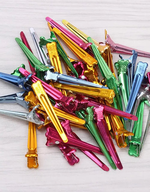 Load image into Gallery viewer, 50Pcs Mini Barber Hairdressing Clips Heat Resistant Metal Diy Color Hairpins Pro Salon Haircut Household Styling Hair Clips Tool
