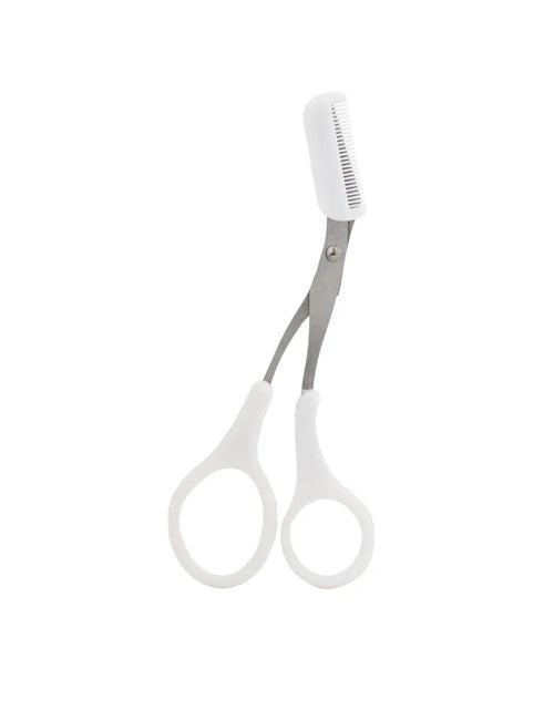 Load image into Gallery viewer, Karsyngirl 1Pcs Safe Eyebrow Trimmer Stainless Steel Eyebrow Scissors with Comb Hair Removal Shaver Eyebrows Shaping Makeup Tool
