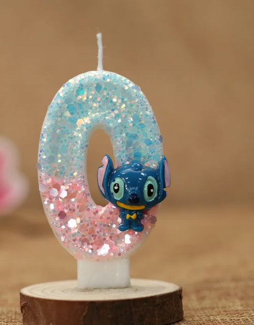 Load image into Gallery viewer, Disney Anime Lilo &amp; Stitch 0-9 Number Candle Cute 3D Stitch Cartoon Character Party Cake Plug-in Birthday Cake Decoration Gift
