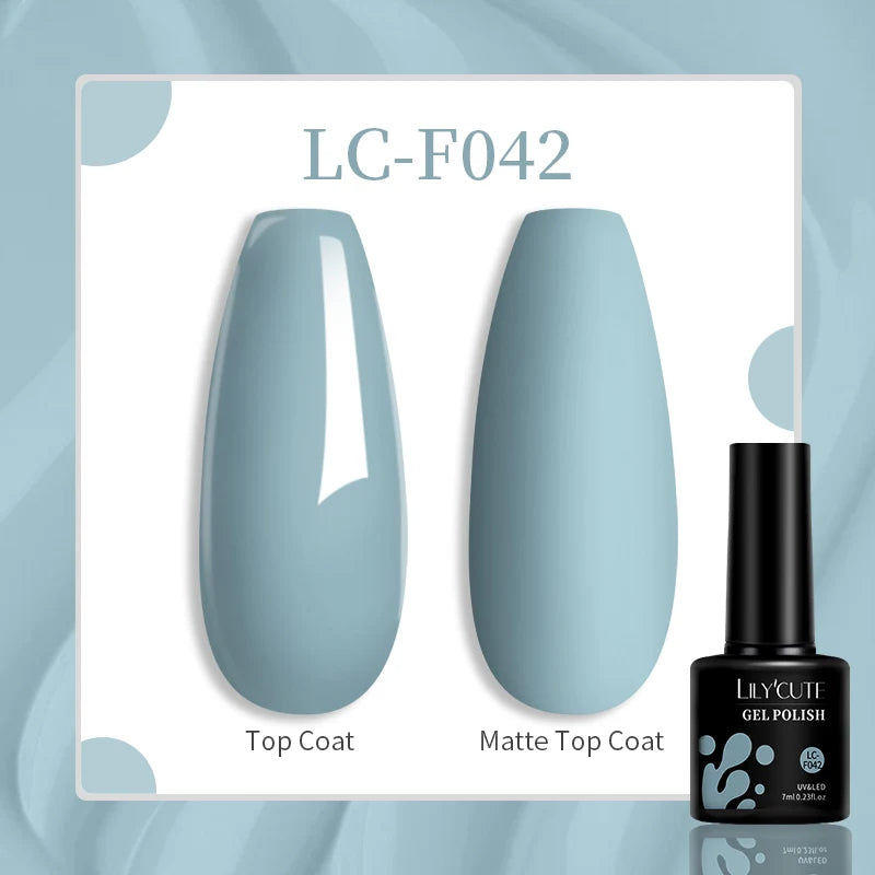 LILYCUTE 7ML Glitter Gel Nail Polish Sparkling Semi Permanent UV Gel Colorful Shinning Gel Varnish Nail Art Soak Off UV LED Gel