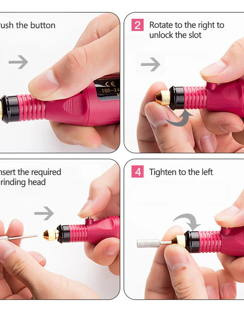 Load image into Gallery viewer, LULAA Electric Nail Drill Machine Set Pedicure Grinding Equipment Mill For Manicure  Professional Strong Nail Polishing Tool
