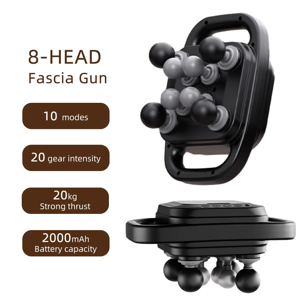16-Head Fascia Gun High-Frequency Vibration Body Massage Gun Back and Waist Massager Neck Shoulder Massager Muscle masajeador