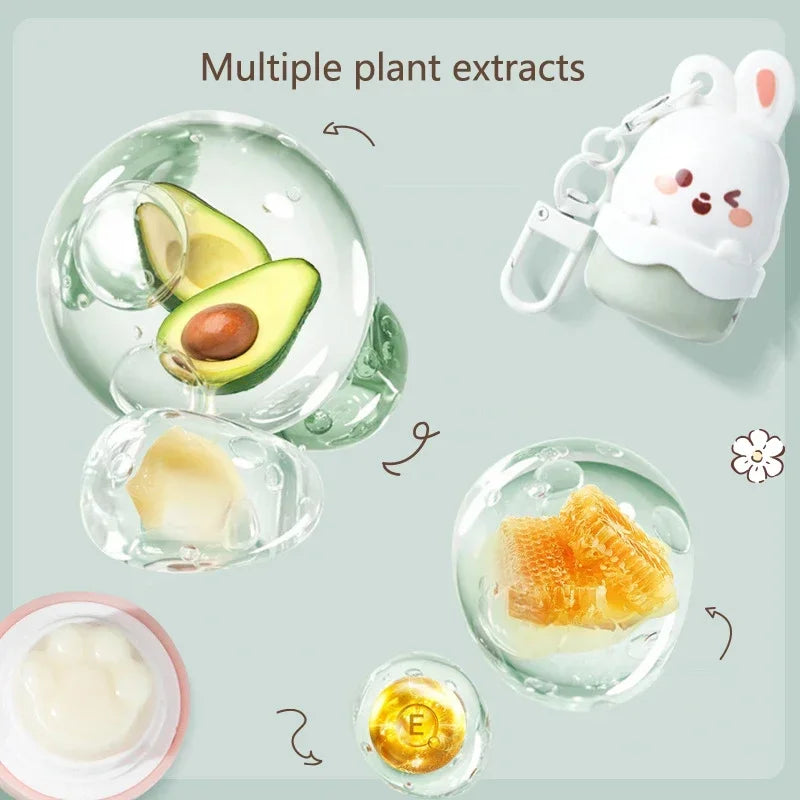 Fruity Children Baby Lip Balm Moisturizer Nutritious Anti Dry Cracking Lip Mask Cute Cartoon Bunny Kids Autumn Winter Lip Care