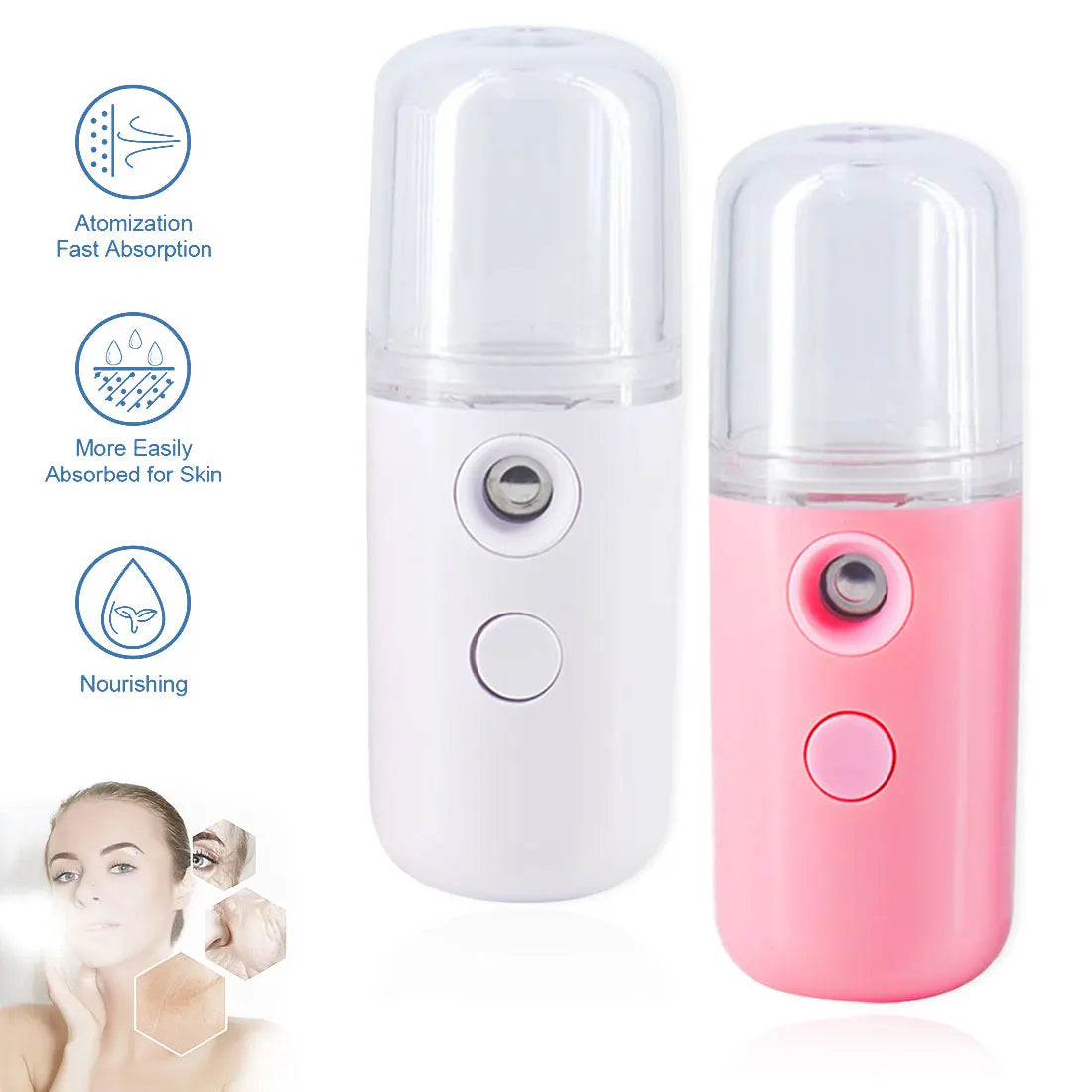 30ML Mini Facial Steamer  Facial Sprayer USB Nebulizer Humidifier Moisturizing Hydrating Women Beauty Skin Care Tool