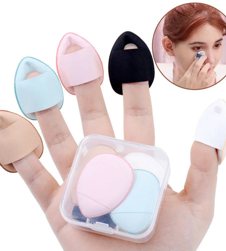 5/10Pcs Mini Finger Puff Foundation Small Air Cushion Powder Sponge Face Concealer BB Cream Cosmetic Applicator Makeup Tools