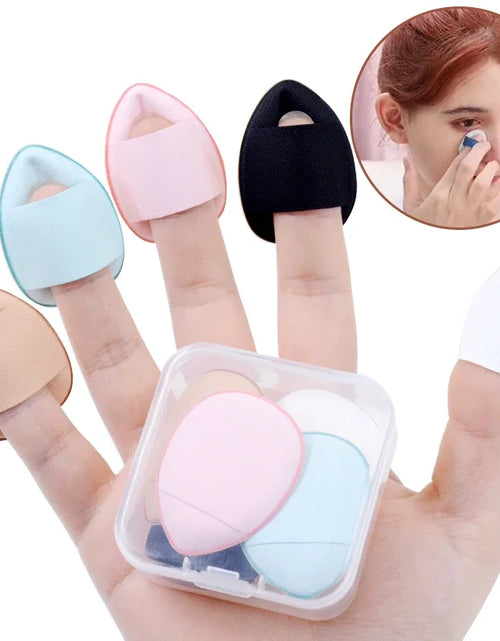 Load image into Gallery viewer, 5/10Pcs Mini Finger Puff Foundation Small Air Cushion Powder Sponge Face Concealer BB Cream Cosmetic Applicator Makeup Tools

