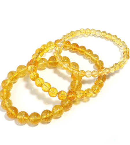 OAIITE Citrine Bracelet for Women Quartz Crystal Agate Jewelry Birthday Gift Yoga Meditation Stretch Wealth Bracelet for Men