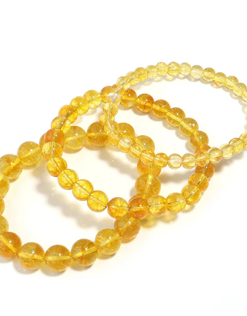Load image into Gallery viewer, OAIITE Citrine Bracelet for Women Quartz Crystal Agate Jewelry Birthday Gift Yoga Meditation Stretch Wealth Bracelet for Men
