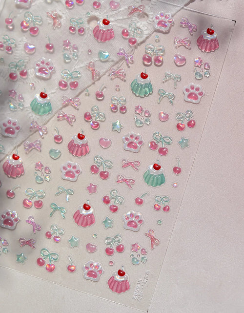Load image into Gallery viewer, 1pcs Cute A bag of Starfish Nail Charm Stickers 3D Jelly Ocean Fish Bubble Adhesive Nail Sticker DIY Summer Nail Art Decorations
