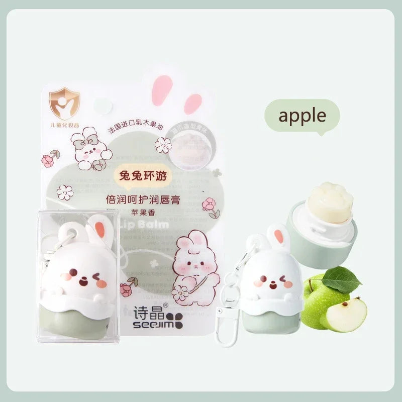 Fruity Children Baby Lip Balm Moisturizer Nutritious Anti Dry Cracking Lip Mask Cute Cartoon Bunny Kids Autumn Winter Lip Care