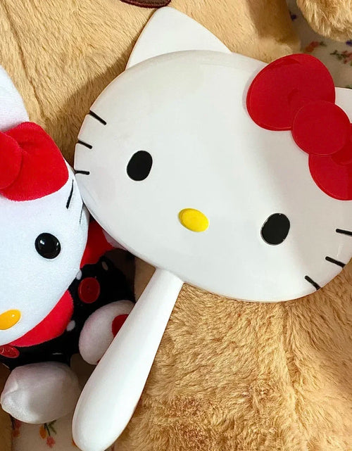 Load image into Gallery viewer, Cartoon Sanrio Hello Kitty Handheld Makeup Mirror Kawaii Kt Cat Handle Make Up Mirrors Girl Birthday Gift
