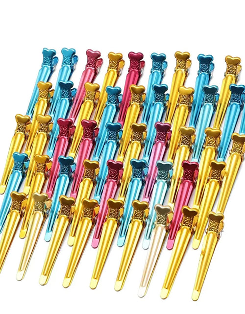Load image into Gallery viewer, 50Pcs Mini Barber Hairdressing Clips Heat Resistant Metal Diy Color Hairpins Pro Salon Haircut Household Styling Hair Clips Tool
