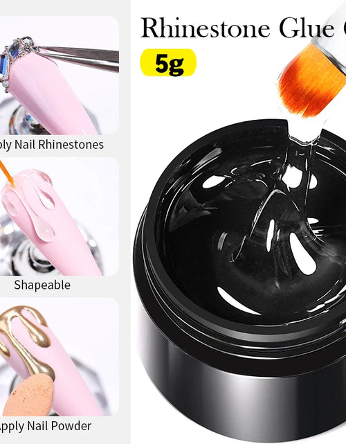 Load image into Gallery viewer, BORN PRETTY Nail Rhinestone Glue 30ML Gel Nail Glue for Nail Charm 3D Nails Bling Gel for Decoration Nails Gems Nail supplies
