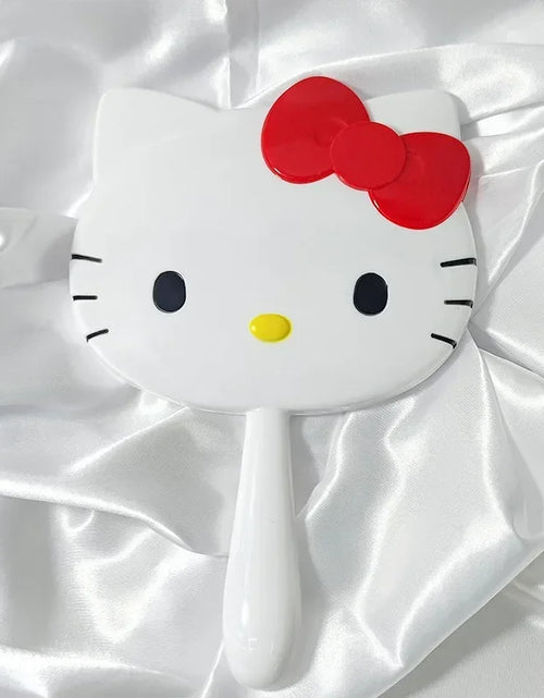 Load image into Gallery viewer, Cartoon Sanrio Hello Kitty Handheld Makeup Mirror Kawaii Kt Cat Handle Make Up Mirrors Girl Birthday Gift
