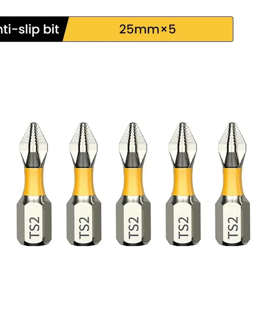 Load image into Gallery viewer, 5PCS Upgraded High Hardness And Strong Magnetic Bit 25/50/65/70/90/150mm Non-slip Cross High Hardness Electric Hand Drill Screw
